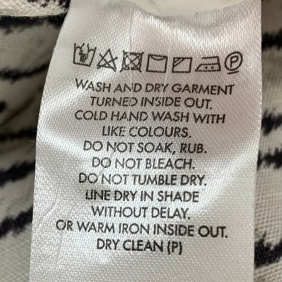 Anthropologie Womens Bellevue My Way Mini Skirt Linen Blend White Black Small - Picture 8 of 14